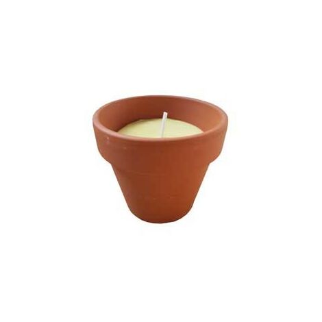 Kit candele alla citronella in terracotta ø cm 6x6h - confezione 6 pezzi