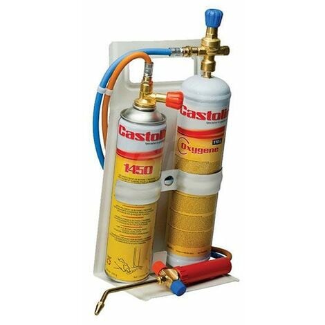 Kit Cannello + Bombole Ossigeno e Gas Pro per Saldatura 3000°C Castolin  2000 FLEX - LR756156