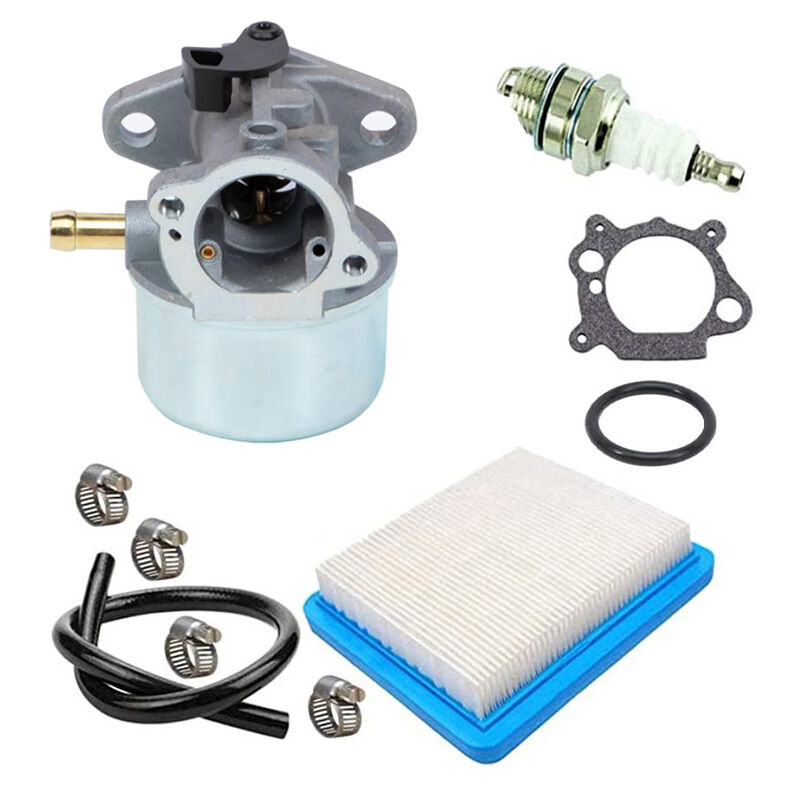 Aiperq - Kit carburateur 799868 avec Poire d'amorçage et Filtre à air pour Moteurs Briggs & Stratton 4-7HP Tondeuses à Gazon 499059 498170 497586