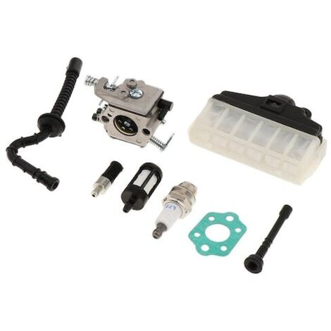 Kit carburateur compatible MS210 MS230 MS250  Avec filtre à air, conduite carburant et filtre  Pièces détachées pour tronçonneuse  Réparation moteur jardinage