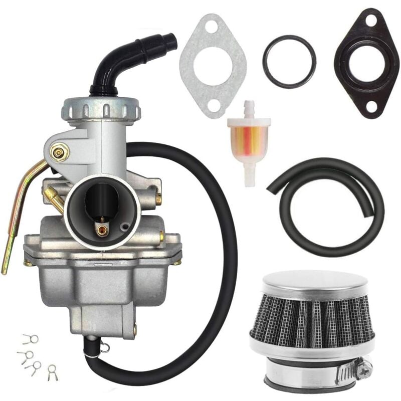 Dolaso - Kit Carburateur Complet pour Quad/ATV 50CC-125CC - avec Filtre à Air + Joints + Filtre à Essence - Compatible Dirt Bike