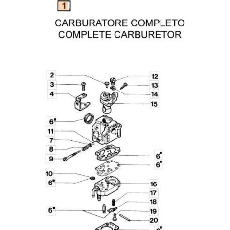 KIT CARBURATEUR EMAK ORIGINAL 61010030B