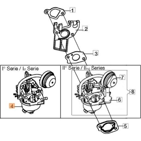 KIT CARBURATEUR EMAK ORIGINAL L66150703