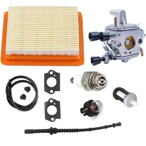 Kit Carburateur, Filtre à Air, Tuyau Essence pour Stihl FS120 FS200 FS020 FS202 FS300 FS350 Débroussailleuse