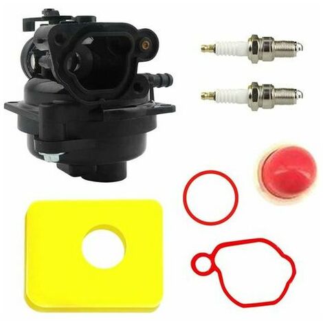 Kit Carburateur pour Briggs & Stratton 593261 595656 591979 591160, pour Moteur de Tondeuse à Gazon 300E 450E 500E 550EX 500 125cc 140cc, 08P502 8P502 02 00000 9P602 9P602