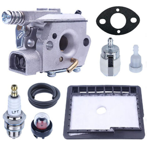 Kit Carburateur pour ECHO CS3000 CS3400 CS3450 CS300 Tronçonneuse, Carburateur avec Filtre à Air + Joint + Filtre à Carburant + Tuyau Pièces de Rechange Accessoire