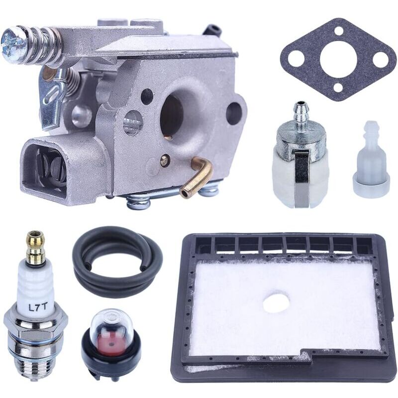 Kit Carburateur pour ECHO CS3000 CS3400 CS3450 CS300 Tronçonneuse, Carburateur avec Filtre à Air + Joint + Filtre à Carburant + Tuyau Pièces de