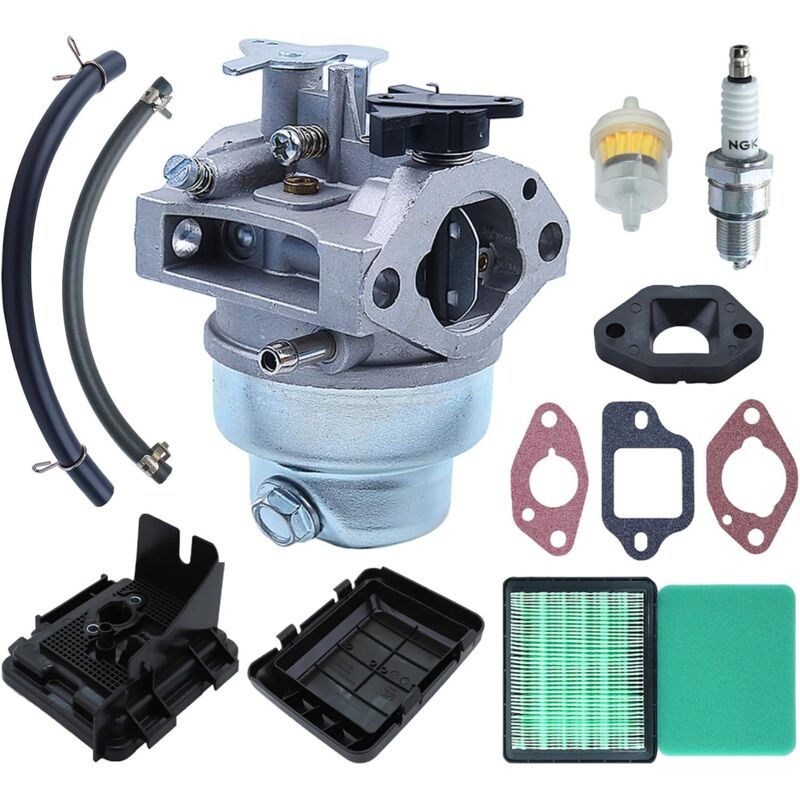 Kit Carburateur pour Honda GCV160 Tondeuse Série, ADEFOL Carburateur avec Bougie d'allumage & Filtre à Air & Joint & Carter Accessoire GCV 160