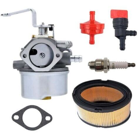 Kit carburateur Tecumseh 640260 pour carburateur de chasse-neige 520956 056320 632689, avec joint, bougie d'allumage et kit de filtre.