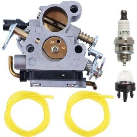 Kit carburatore Husqvarna 235 236E 240E per motoseghe Zama C1T-W33 CS2234 CS2238, comprensivo di sfera di avviamento, candela e tubo del carburante.