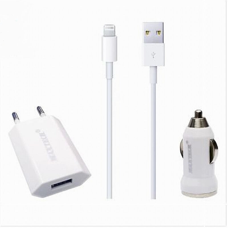Trade Shop - Kit Caricabatterie Cellulare Smartphone Cavo Usb Cellulari Casa Auto Ms-t004 -