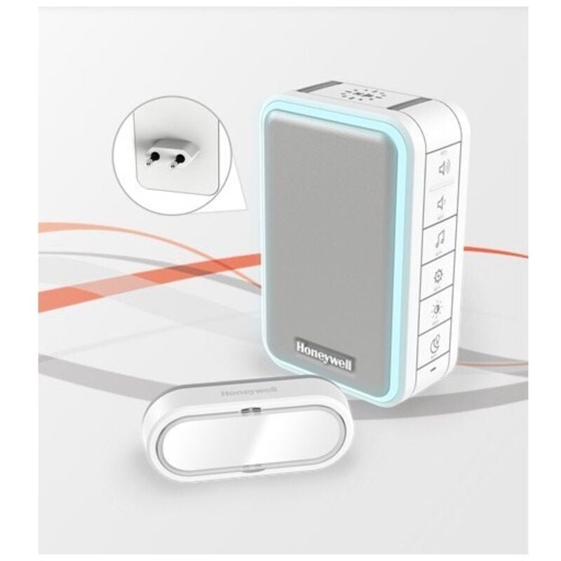 Honeywell - Kit carillon enfichable 150 mètres 6 mélodies + prise usb