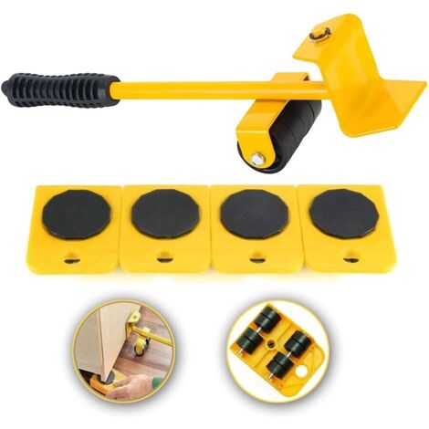 Kit carrello per mobili ad alta resistenza, capacità di carico 150 kg, kit per traslochi, sollevatore per mobili, carrello per traslochi per divani e cassettiere