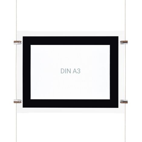 Kit Cartel Expositor LED DIN A3 Horizontal