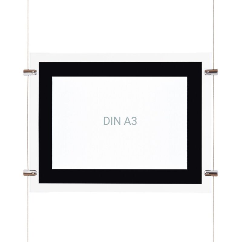 

Kit Cartel Expositor LED DIN A3 Horizontal 2 Carteles - 2 Carteles
