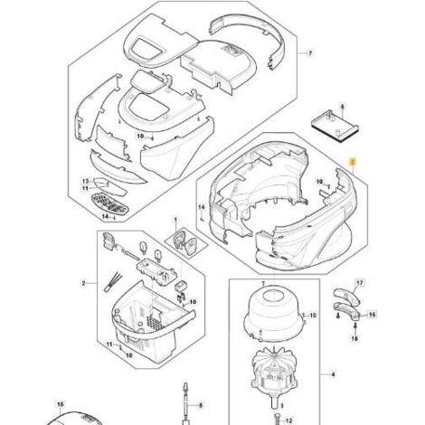 KIT CARTER MOTEUR ORIGINAL STIGA PH 60V - 118810834/0
