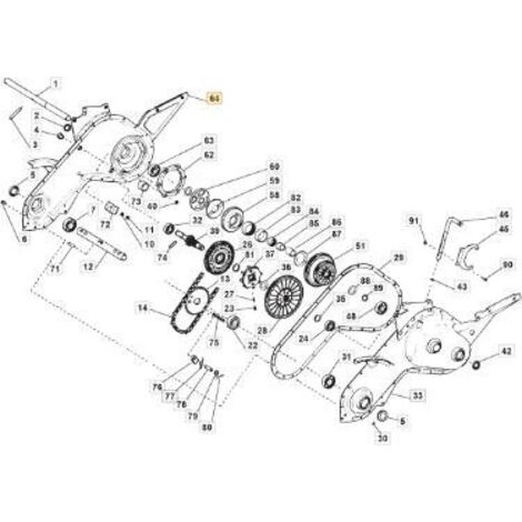 KIT CARTER ORIGINAL STIGA GAUCHE JAUNE - 118800336/0