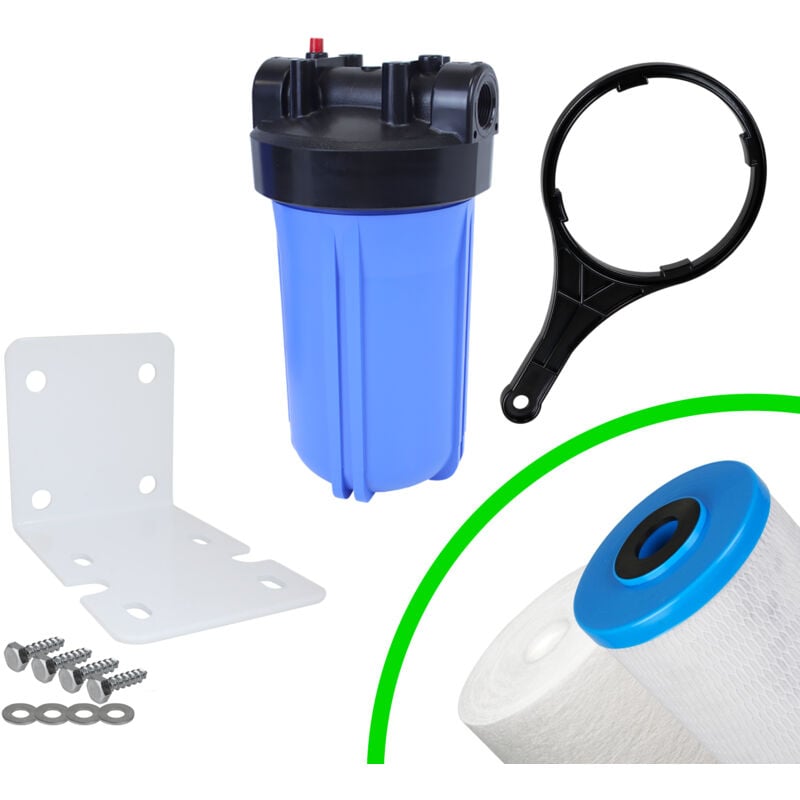Kit Carter porte filtre complet FHPP-10BB Big Blue 10'' entrée/sortie 1'' femelle Crystal Filter