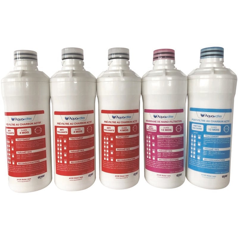 Aquawater - Kit cartouches filtrantes pour fontaine à eau
