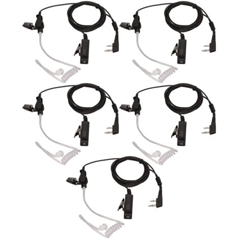 Kit casque antibruit 2 broches (avec microphone) pour BF-888S, BF-777S, BF-666S et BF-UV5R (ensemble de 10 pièces)