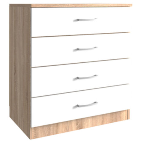 KIT CASSETTONE 4 CASSETTI 70X40XH72 CM ROVERE BIANCO KITWOOD INDUSTRY 1 PZ