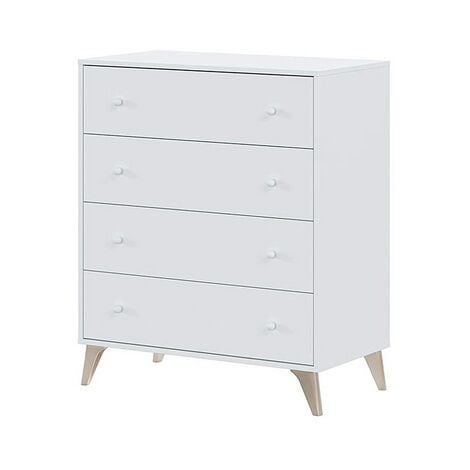 KIT CASSETTONE CASSETTIERA COMO' 4 CASSETTI BIANCO NORDICO 77,5X40X95H CM MOBILE