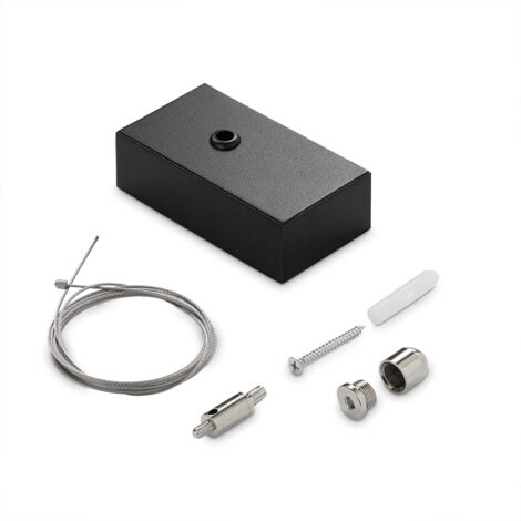 Kit Cavo E Coppa Soffitto Steel Alluminio Bianco 2M