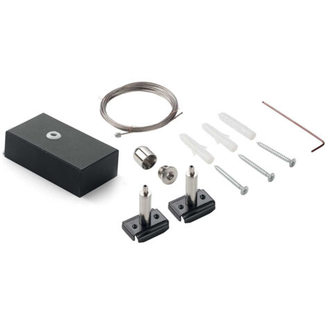 Kit Cavo Singolo 2Mt E Rosone Ego Alluminio Color Acciaio