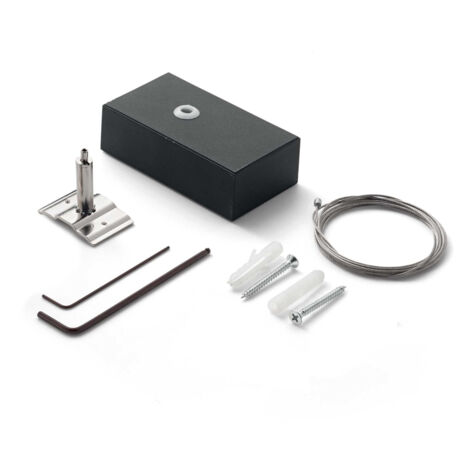 Kit Cavo Singolo Acciaio 5 Mt Fluo Alluminio Nero