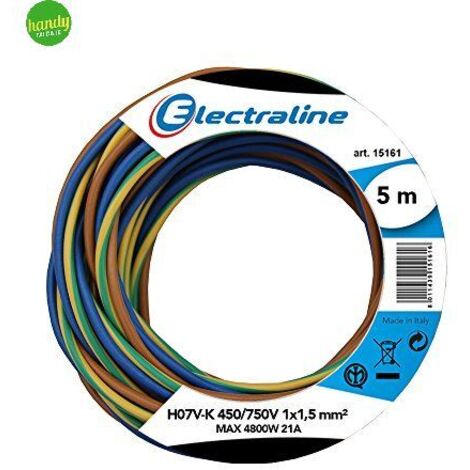 Kit cavo unipolare Electraline1x1,5 m5 nr/bl/gl