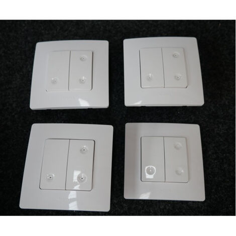 Kit centralisation 3 volets roulants avec 1 inter sans-fil + 3 recepteurs filaire/radio ZIGBEE blanc NILOE