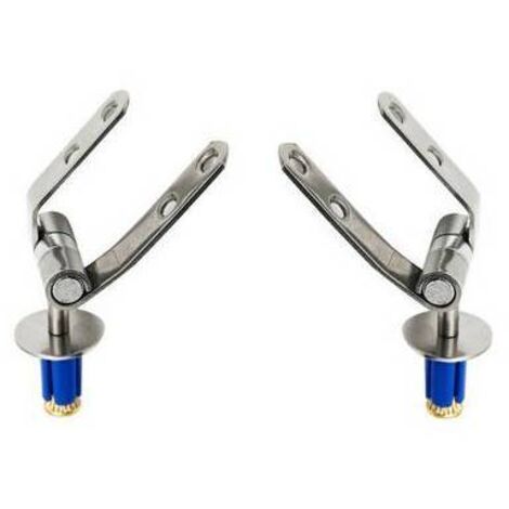 Kit cerniere di ricambio Mod. S05 fissa ad espansione in acciaio inox accessori e ricambi sedili wc