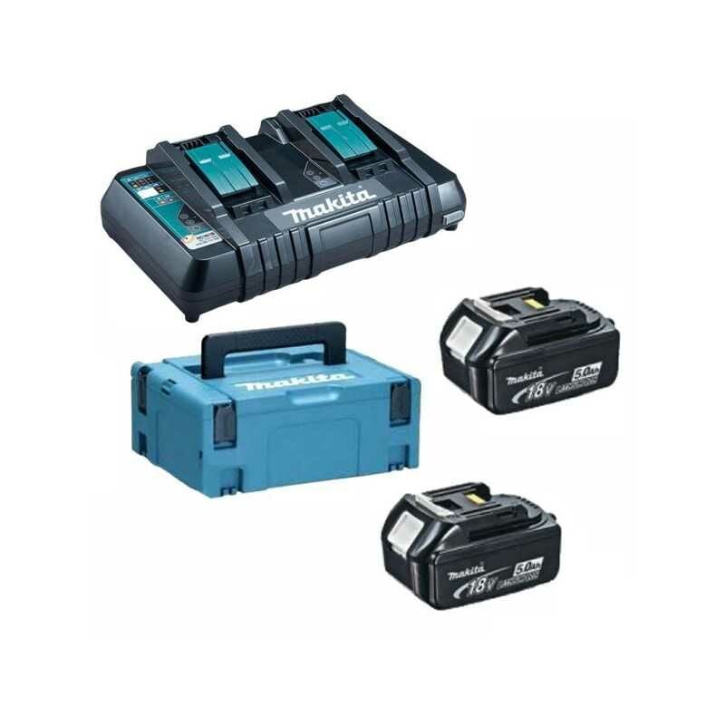Makita - Kit chargeur de batterie + batteries V.18X2