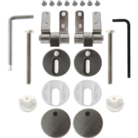 Kit charnière déclipsable descente manuelle pour abattant OLFA WOOD SLIM
