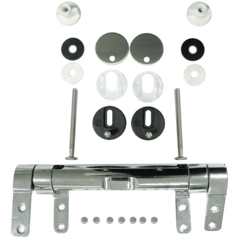 Kit charnière EASY CLIP pour abattant OLFA Ariane à descente assistée. Inclus : charnière complète avec vis, écrous et platines