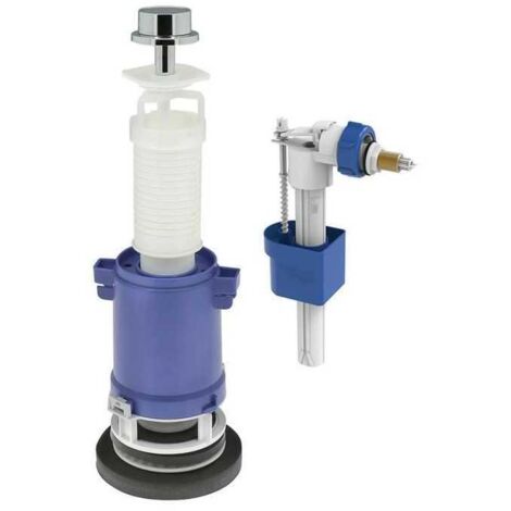 Kit chasse d'eau a tirette - ROUSSEAU - Certifié NF - Silencieux - Anti-siphonage - Réglable