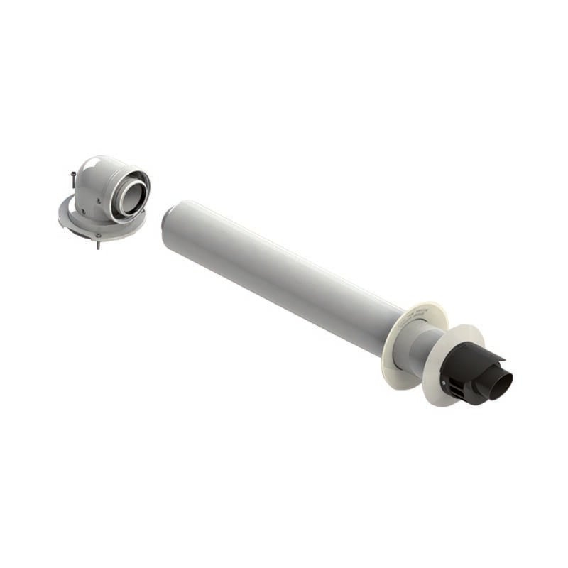 Kit coaxial - pps / metal peint avec inspection kit coaxial de condensation 60/100 avec inspection junkers bosch