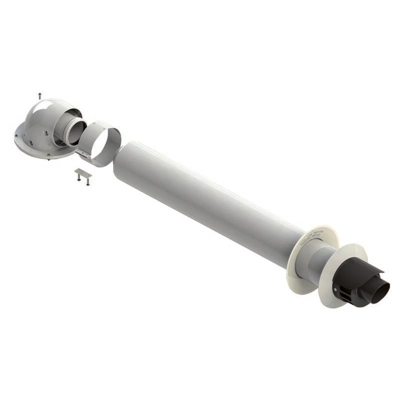Kit coaxial - pps / metal peint avec inspection kit coaxial de condensation 60/100 avec inspection saunier duval-hermann