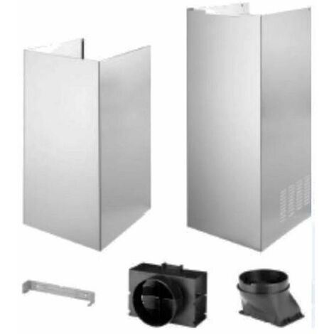Kit cheminée avec déflecteur et raccord AMC054IX – Pièces détachées pour hotte – Compatible hotte Whirlpool AKR808BG/AKR808IX