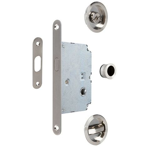 kit cierre puerta corredera ø56 niquel satinado ø56 exterior, d48 interior.