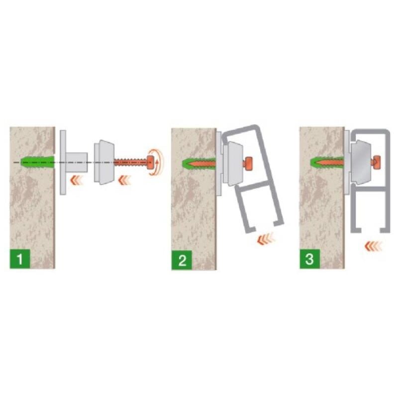 Kit cimaise Civic lic 2 fil de 2m + 2 crochets suspenseur blanc 2 m Civic