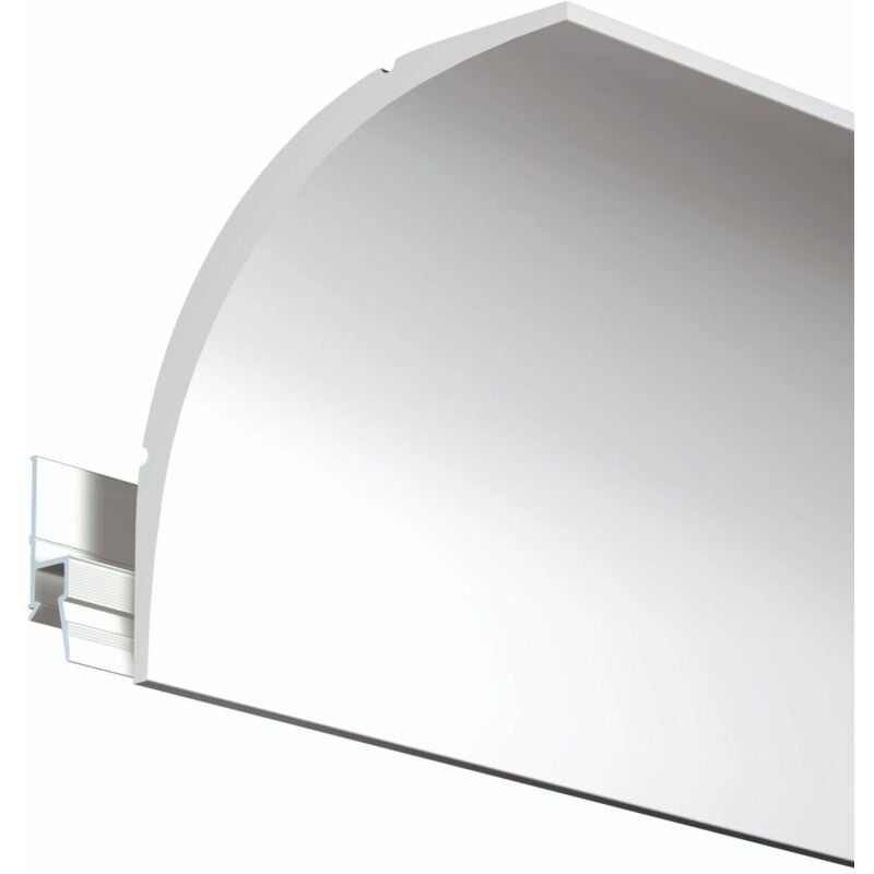 Kit Cimaise tableau DecoRail Artiteq 200 cm + corniche Orac Decor CX126 - 200 x 9 x 9 cm - vis & chevilles murs mixtes