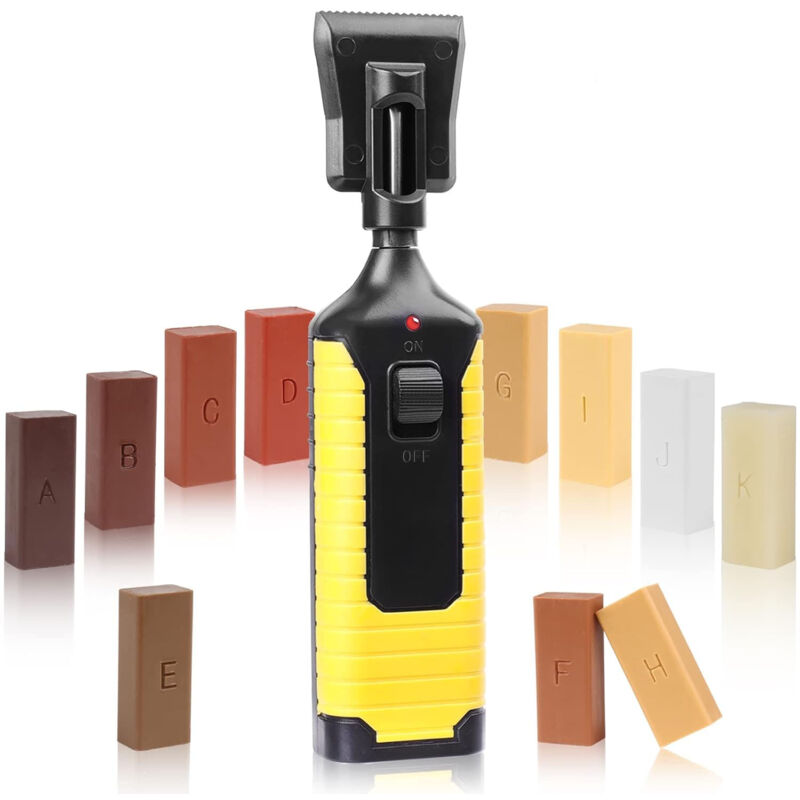 Roleader - kit Cire Réparation Parquet, Stratifié Réparer le Sol en Bois Meubles en Bois Kit de Réparation Cire Fondante Cire Dure Réparation des