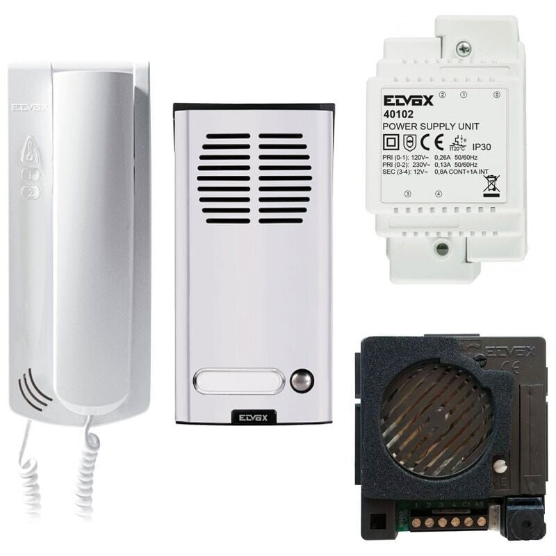 Elvox - Kit d'interphone pour systÈme de sonorisation 62k0+930g couleur blanche k62k0.01