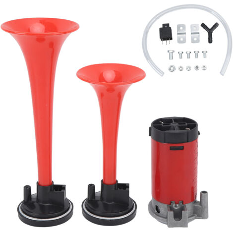Kit clacson ad aria compressa a doppia tromba, clacson ad aria compressa da 120 dB per camion, compressore 12V
