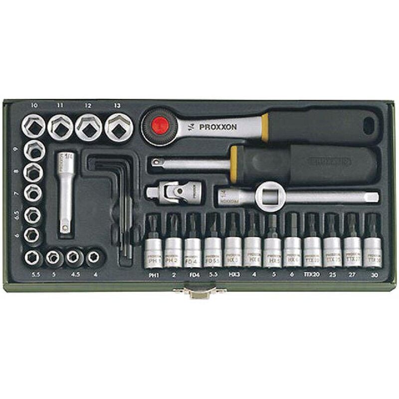 Kit Cle a cliquet avec 25 douilles et 12 embouts