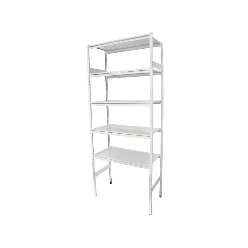 Bourg Industries - Kit de base 4 plateaux Clip'Top - charge 120 kg par plateau - H2000 x L800 x p 400 mm - blanc neige - system plum