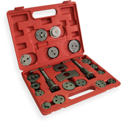 Kit Coffret de repousse-piston de frein 21 pièces - 330 x 260 x 55 mm - Grande compatibilité - Outil pour repousser l'Étrier de frein Auto Voiture Garage