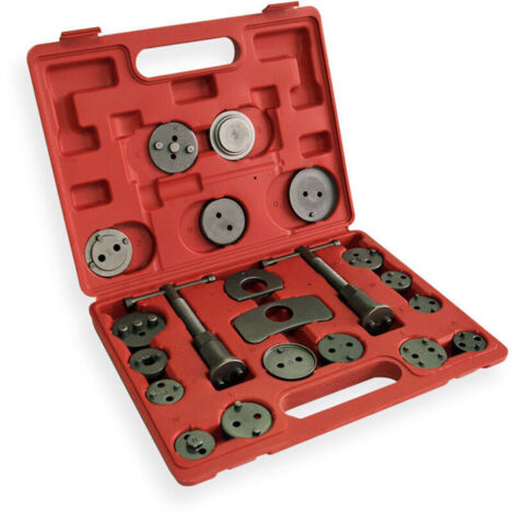 Kit Coffret de repousse-piston de frein 21 pièces - 330 x 260 x 55 mm - Grande compatibilité - Outil pour repousser l'Étrier de frein Auto Voiture Garage