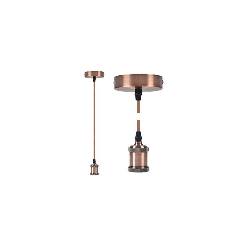 

Lámpara colgante ø9,84 x 4,4 cm + 88cm de cable bronce e27 60w